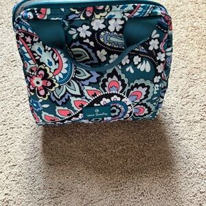 Vera Bradley Paisley Cosmetic Bag - Teal and Pink